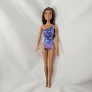 2014 Mattel Barbie In Purple Leotard African American Gymnast